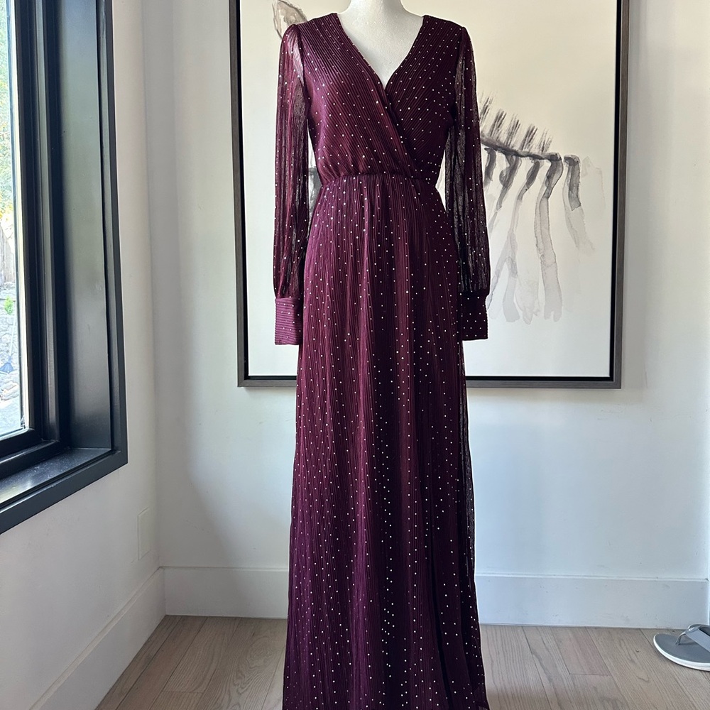 Baltic Born Deep Burgundy Long Sleeve Dress - Picture 2 of 3